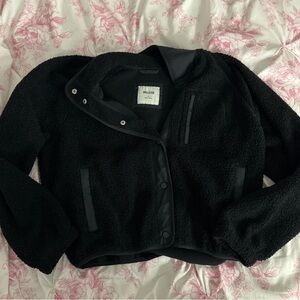 Hollister Black Fleece Utility Jacket